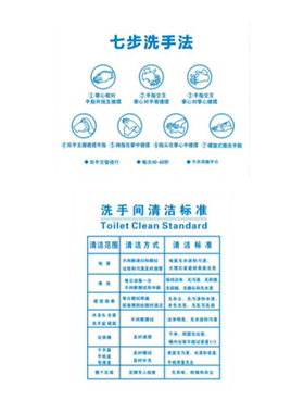 卫生间温馨提示贴可贴地磨砂PVC