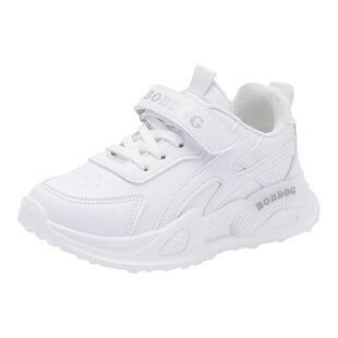 巴布豆童鞋男童运动鞋2025新款春秋小童休闲小白鞋女男孩儿童鞋子