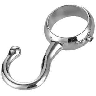 锌合金挂钩厨房浴室穿管钩套管钩防风钩圈钩定位单钩16/19/25mm