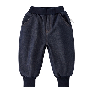 [保暖耐磨]男童牛仔裤加绒新年秋冬儿童厚款长裤中小童裤子男宝宝