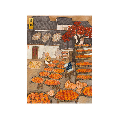 3djp国潮风插画平面拼图300片