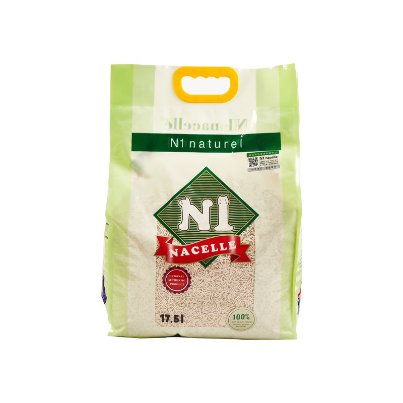 送货N1猫砂去味玉米绿茶豆腐小颗粒17.5L*3包20kg除臭大袋