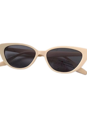 韩国ins小众高级感复古百搭猫眼粉色墨镜女防晒显脸小框太阳眼镜