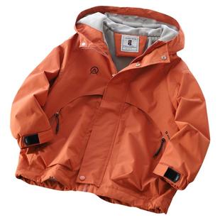 男童加绒冲锋衣秋冬款中大童休闲户外拉链防风衣儿童连帽外套洋气