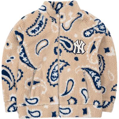 【自营】MLB美职棒男装女装时尚潮流腰果花羊羔绒外套3AFDI0126
