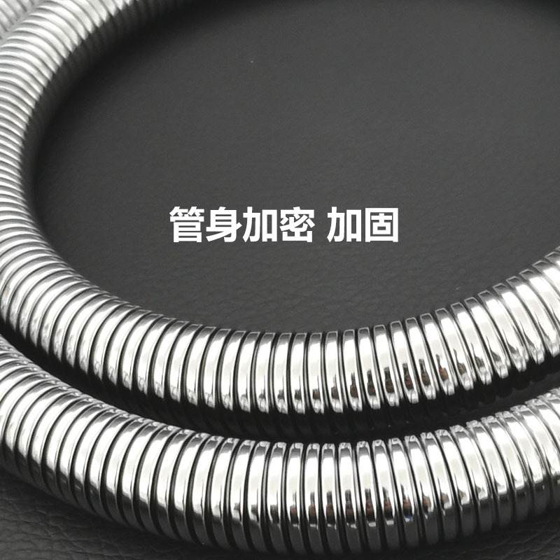 厂家批发软管花洒管进水2加密电镀1.5软管喷头不锈钢米米管淋浴