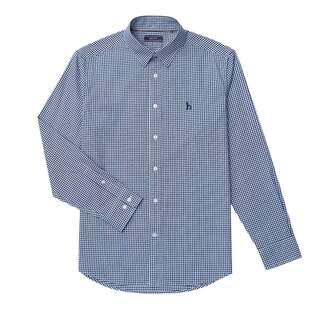 Hazzys哈吉斯夏季休闲格子衬衫商务舒适衬衣通勤外套男潮流上衣