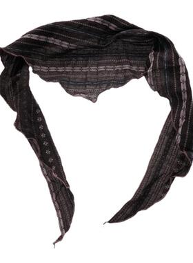 复古文艺棉麻丝巾女春夏出游护颈装饰三角巾系脖领巾日韩百搭围脖