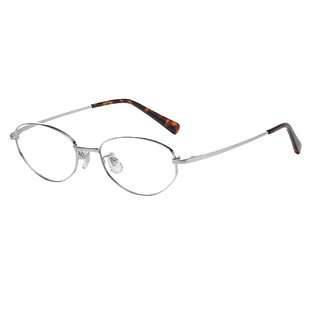 超轻纯钛猫眼眼镜女近视可配度数高级感素颜书呆子玳瑁小框眼睛架