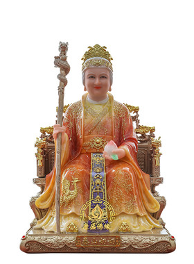 泰山奶奶神像圣母中式汉白玉摆件