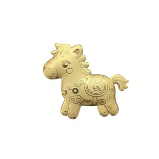 足金999马年黄金钥匙扣挂件马上有钱本命年礼物包包挂件送女友