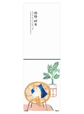 轻奢清新猫咪防水可移除冰箱贴纸