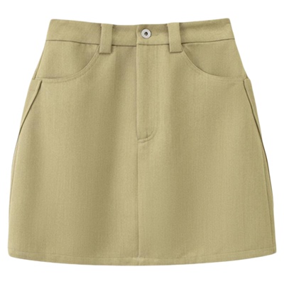 FANLESTUDIOS天丝羊毛休闲短裙