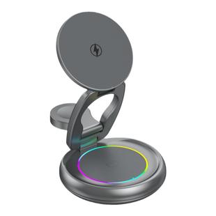 QI2无线充电器折叠三合一适用苹果17华为小米三星手机Magsafe磁吸15W快充底座iphone16耳机手表立式支架桌面