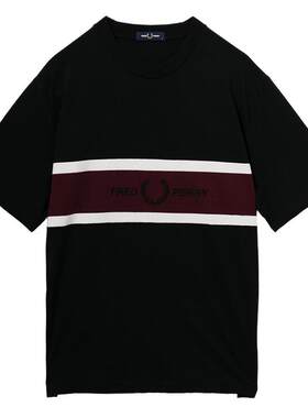 FREDPERRY拼色短袖T恤休闲时尚