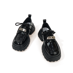 IN&IN厚底锁扣小皮鞋女春季新款舒适百搭乐福鞋9017