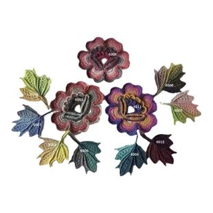 2023新品 费雯丽极光400米纯毛系列 手编长段染爱尔兰钩针披肩