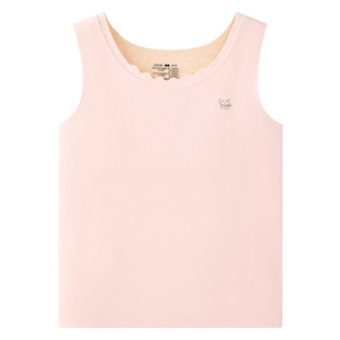 女童德绒保暖背心儿童加绒贴身护肚打底内穿女孩内衣秋冬小学生