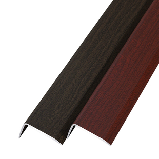 铝合金木纹7字L型收边条木地板直角包边条瓷砖收口条门槛压边扣条