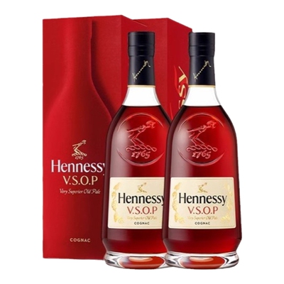 【700ml*2瓶】Hennessy/轩尼诗VSOP干邑白兰地法国进口洋酒行货