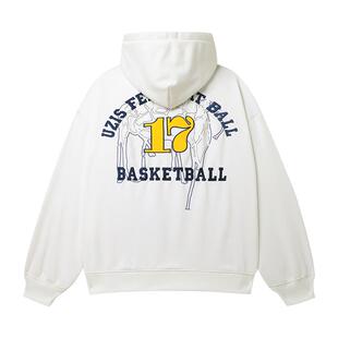 有志者UZIS 美式篮球运动卫衣男复古休闲有志青年连帽套头衫[17号