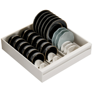 厨房免打孔柜内拉篮橱柜改造碗碟置物架抽屉抽拉式收纳置物架