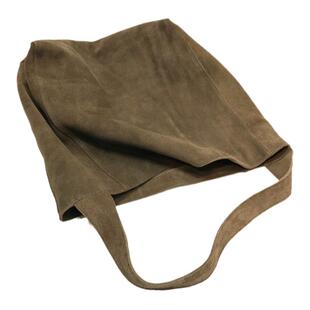 2025新款复古慵懒风美拉德麂皮反绒翻毛牛皮托特包大容量单肩包女