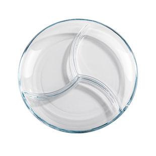 葱姜蒜备菜盘火锅配菜盘分格餐盘佐料家用小料厨房台面玻璃三格大