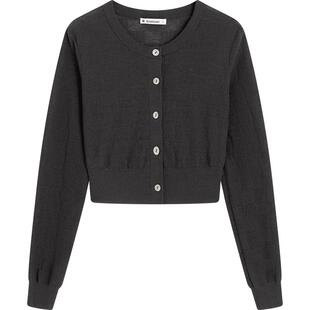 【播奥莱】播夏季商场同款短款针织开衫薄款空调衫女BDQ2UD1505