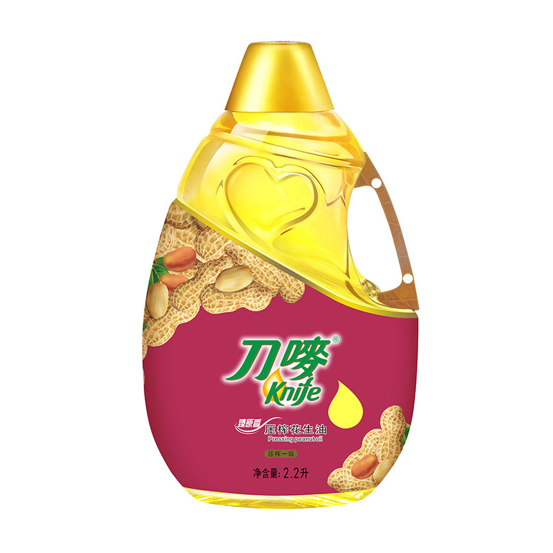 刀唛原香花生油2.2L一级压榨瓶装