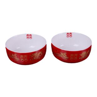 结婚喜碗新郎新娘改口敬茶杯碗筷套装陪嫁对碗喜碗婚礼用品大全