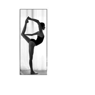 瑜伽装饰画普拉提挂画黑白美女形体塑身健美健身房装饰壁画瑜伽室