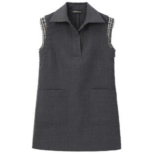 【MARCHEN】蕾虎设计感气质简约高级读书会无袖连衣裙女