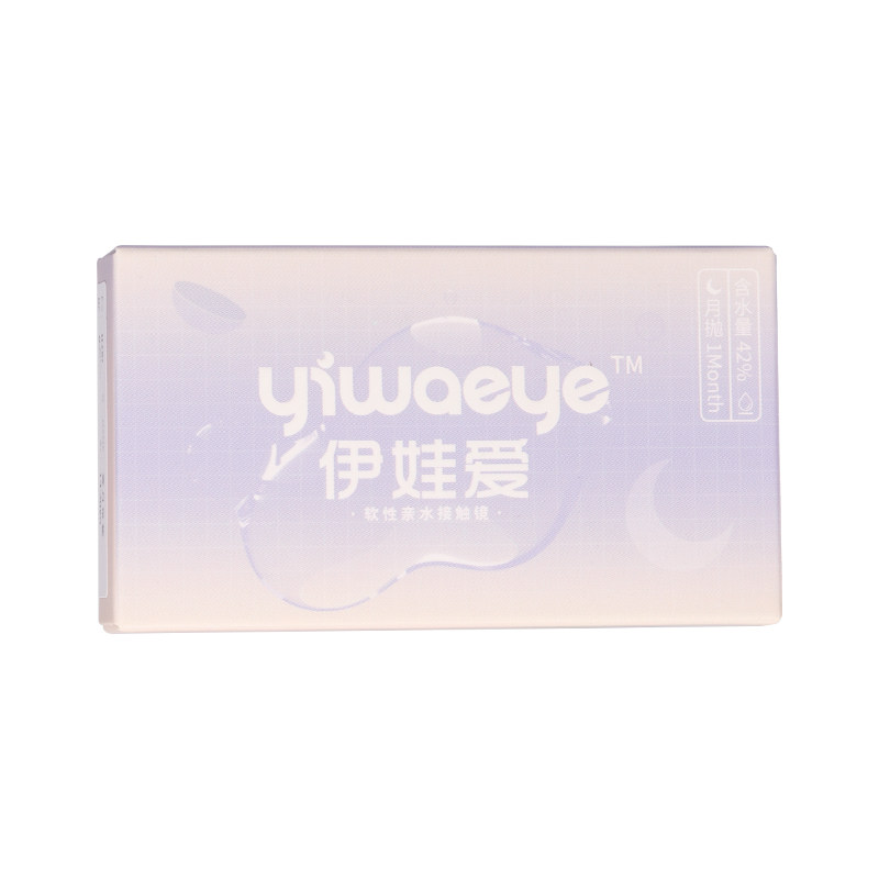 yiwaeye伊娃爱美瞳月抛小大直径隐形眼镜正品官网盒非季抛半年抛
