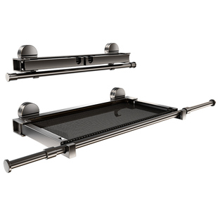 晾衣架折叠隐形伸缩晾衣杆免打孔室内家用阳台晒晾衣神器护栏