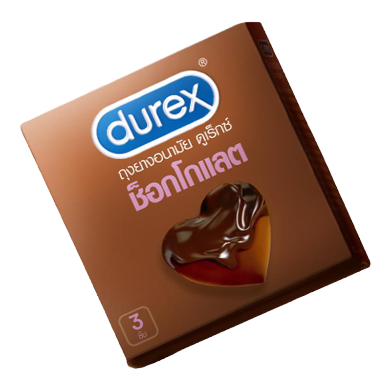 Durex杜蕾斯巧克力避孕套凸点草莓口交套女性泰国安全套情趣礼盒