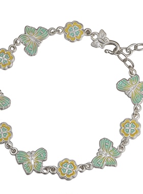 足银珐琅手链遇春银手链