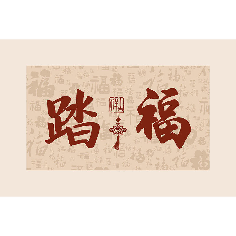入户门地垫新中式乔迁门垫家用丝圈脚垫门口专用进门耐脏玄关地毯