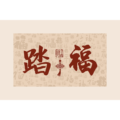 马年新乔迁门垫防滑免洗丝圈脚垫