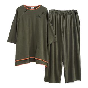 素衣禅修服大码睡衣女2025春新款胖mm新中式棉麻夏季200斤居士服