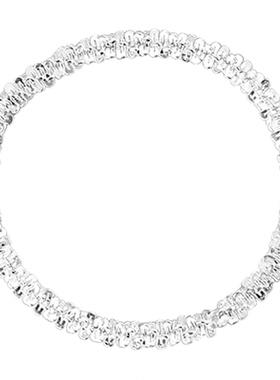 纯银韩版菜花链素圈满天星食指戒