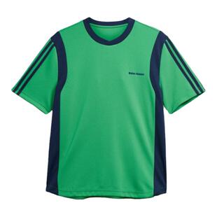 Adidas x Wales Bonner联名款经典三条杠宽松透气运动短袖足球T恤