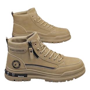 马丁靴男高帮冬季棉鞋英伦风复古户外登山防水防滑工作劳保工装靴