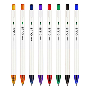 【第一卫】ZEBRA斑马中性笔C-JJ6刷题笔ins按动笔考试学生用红笔彩色水笔0.5mm黑笔白色杆子弹头黑色笔芯