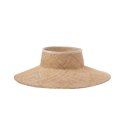 草帽空顶平檐法式复古遮阳帽子