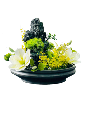 餐厅仿真花艺中式餐桌高端装饰花