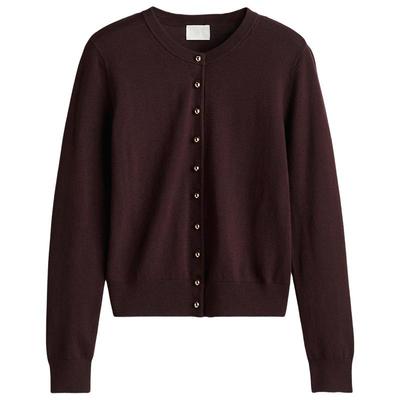 HM女装针织衫秋季外搭开衫空调衫长袖薄款圆领针织外套1237776