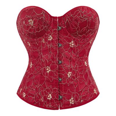 深红罩杯收腰塑身衣宫廷风新款亚