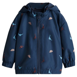 HM童装男婴女婴外套冬季立领抓绒衬里连帽夹克大衣1298831