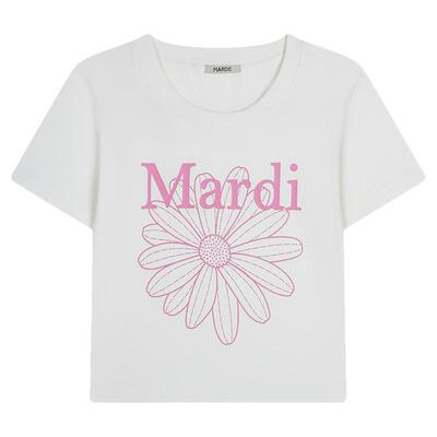 MARDI官方正品雏菊时尚辣妹风短袖T恤短款修身上衣女25年夏新款